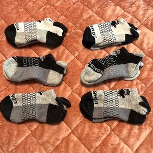 Bombas Youth Ankle Socks, six pairs, GUC